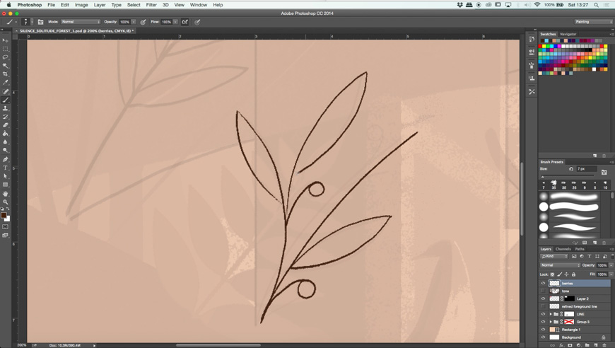 How to Draw a Peaceful Scene in Photoshop