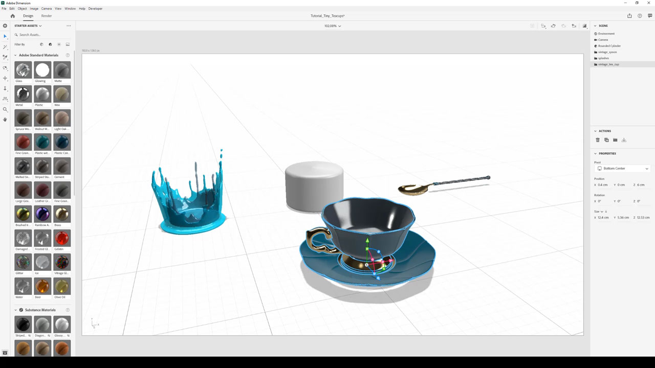 adobe dimension materials